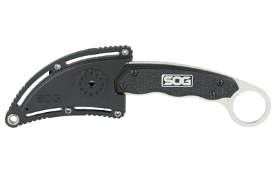 SOG Gambit Black 2.58" W/sheath Fixed Blade Knife SOG Gambit Black 2.58" W/sheath Fixed Blade Knife