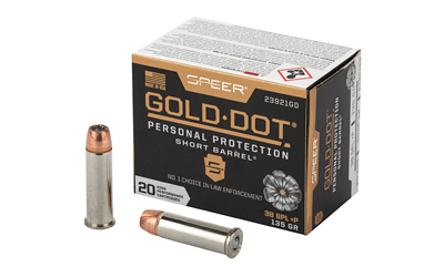 Speer Spr Gold Dot 38S+P 135G Hp Sb 20/200