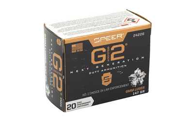 Speer Gold Dot Handgun Ammunition 9mm Luger 147gr G2 970 fps 20/ct Speer Gold Dot Handgun Ammunition 9mm Luger 147gr G2 970 fps 20/ct
