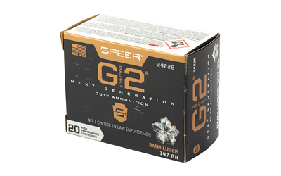 Speer Gold Dot Handgun Ammunition 9mm Luger 147gr G2 970 fps 20/ct Speer Gold Dot Handgun Ammunition 9mm Luger 147gr G2 970 fps 20/ct
