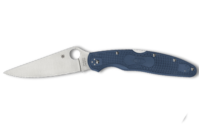 Spyderco Police 4 Ltwt 4.38" Blue/slv Folding Knife