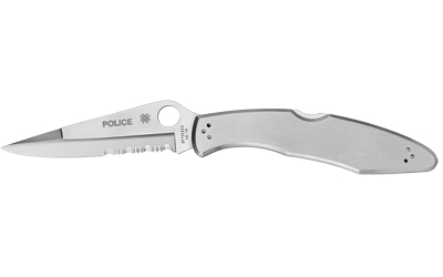 Spyderco Police Stnls Comboedge Folding Knife