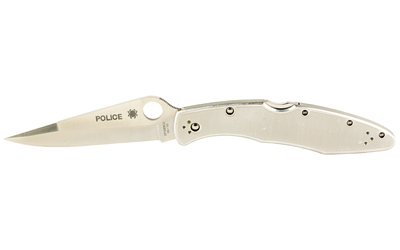 Spyderco Police Stnls Plainedge Folding Knife