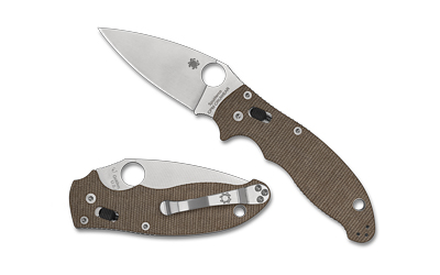 Spyderco Manix 2 Brn Canvas Cpm Folding Knife