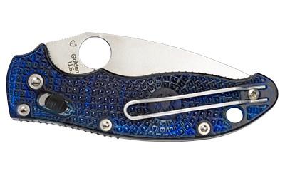 Spyderco Manix2 Blue Frcp Plain Folding Knife Spyderco Manix2 Blue Frcp Plain Folding Knife