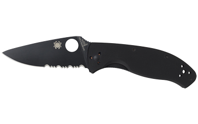 Spyderco Tenacious G-10 Combo Black Folding Knife