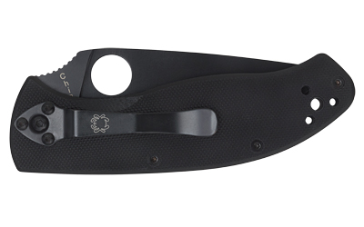 Spyderco Tenacious G-10 Combo Black Folding Knife Spyderco Tenacious G-10 Combo Black Folding Knife