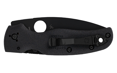 Spyderco Shaman Lw 3.58" Black Plain Folding Knife Spyderco Shaman Lw 3.58" Black Plain Folding Knife