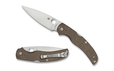 Spyderco Native Chief 4.08" Brn Cnvs Folding Knife