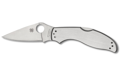 Spyderco UPTERN 2.82" Stainless SILVER Folding Knife