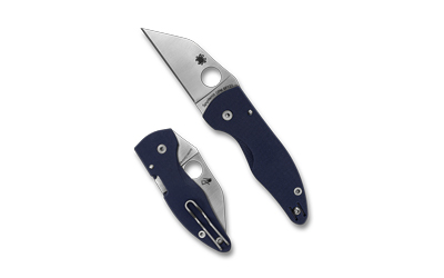 Spyderco Microjimbo G10 2.45" Blue Folding Knife