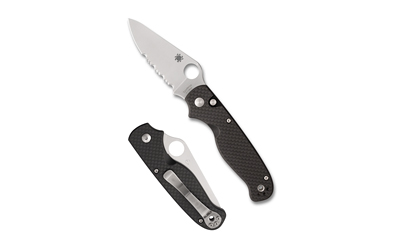 Spyderco Buttonup Cf Ps 3.27" Bk/slv Folding Knife