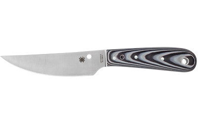 Spyderco Bow Rvr G-10 Black/wte W/sth Fixed Blade Knife
