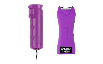 Security Equipment Corporation Sabre Pepper Spray and 2-in-1 Stun Gun Multi-Range Protection Pack Purple