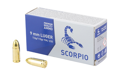 STV Technology STV Scorpio Ammo 9mm 115GR Fmj 50/1000 Full Metal Jacket