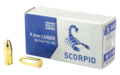 STV Technology STV Scorpio Ammo 9mm 124GR Fmj 50/1000 Full Metal Jacket