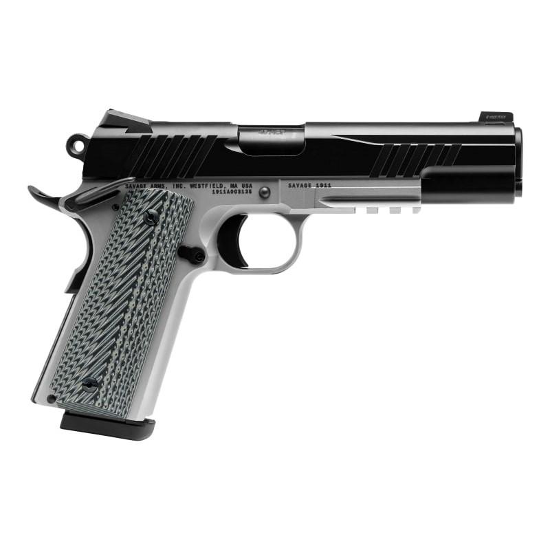 Savage 1911 GOV 45ACP BL/Stainless RAIL Semi-Auto Pistol Savage 1911 GOV 45ACP BL/Stainless RAIL Semi-Auto Pistol