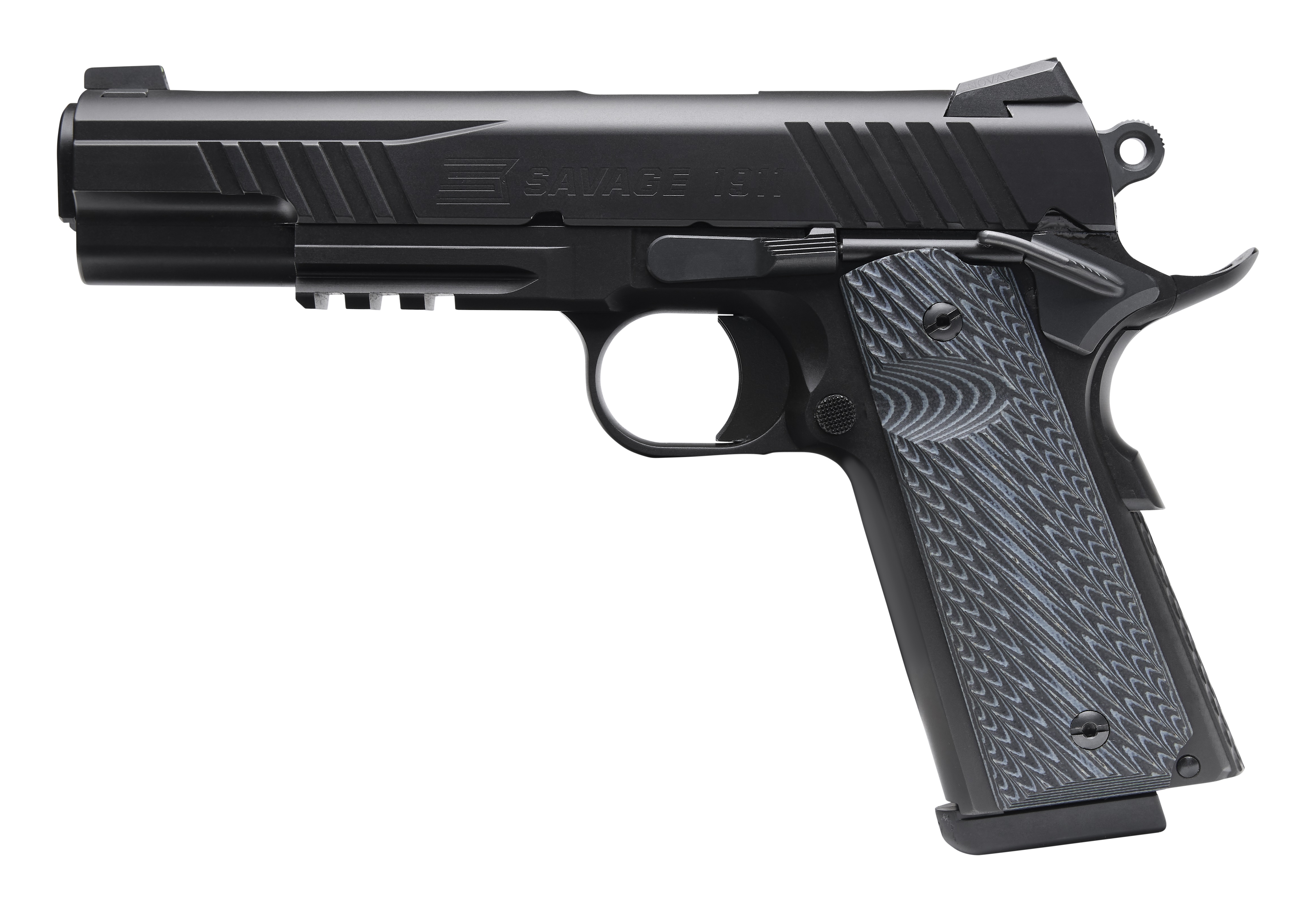 Savage 1911 GOVT 45ACP Black/Black RAIL Semi-Auto Pistol Savage 1911 GOVT 45ACP Black/Black RAIL Semi-Auto Pistol