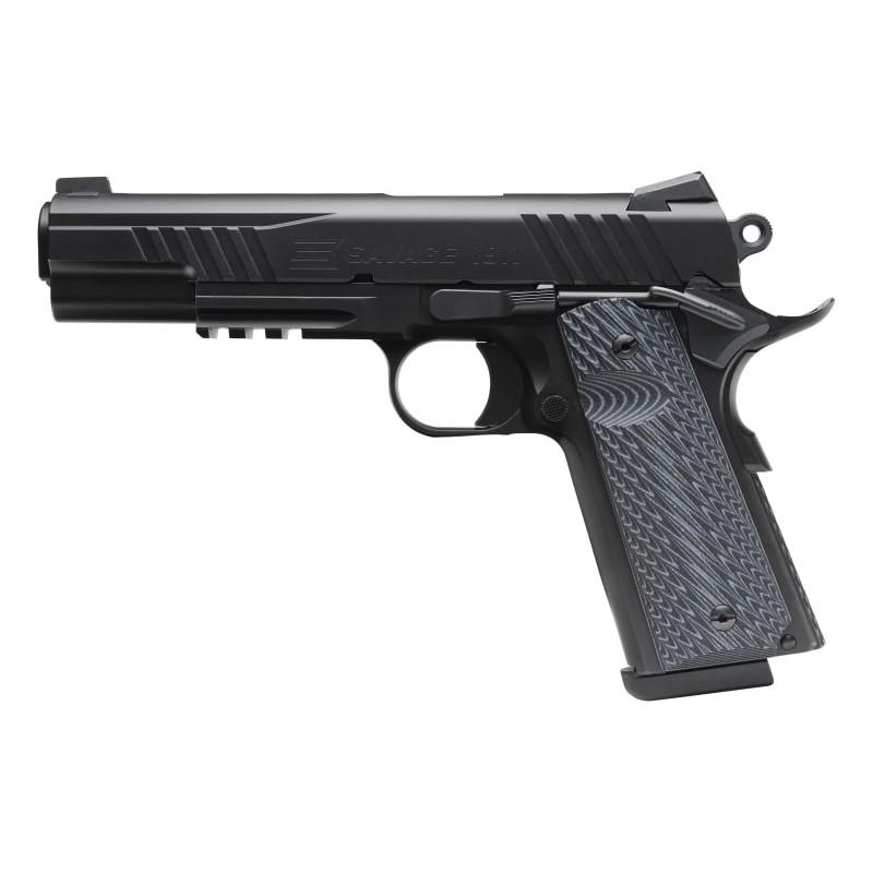 Savage 1911 GOVT 45ACP Black/Black RAIL Semi-Auto Pistol Savage 1911 GOVT 45ACP Black/Black RAIL Semi-Auto Pistol