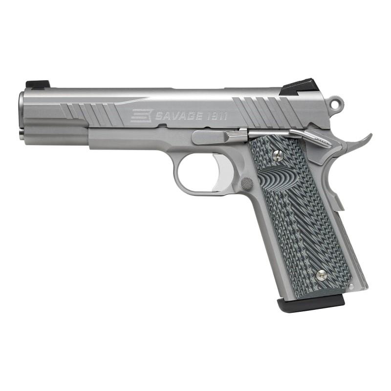 Savage 1911 Gov't Style Handgun 9mm Luger 10rd Magazines (2) 5" Barrel Stainless Steel Savage 1911 Gov't Style Handgun 9mm Luger 10rd Magazines (2) 5" Barrel Stainless Steel