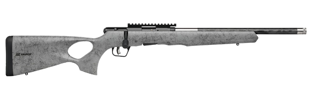Savage Arms Savage B17 17HMR Bl/gray 18" Carbon Tb Rifle