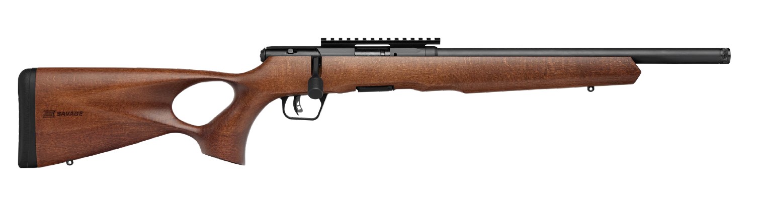 Savage Arms Savage B22 22LR Black/wood 18" Thd Rifle