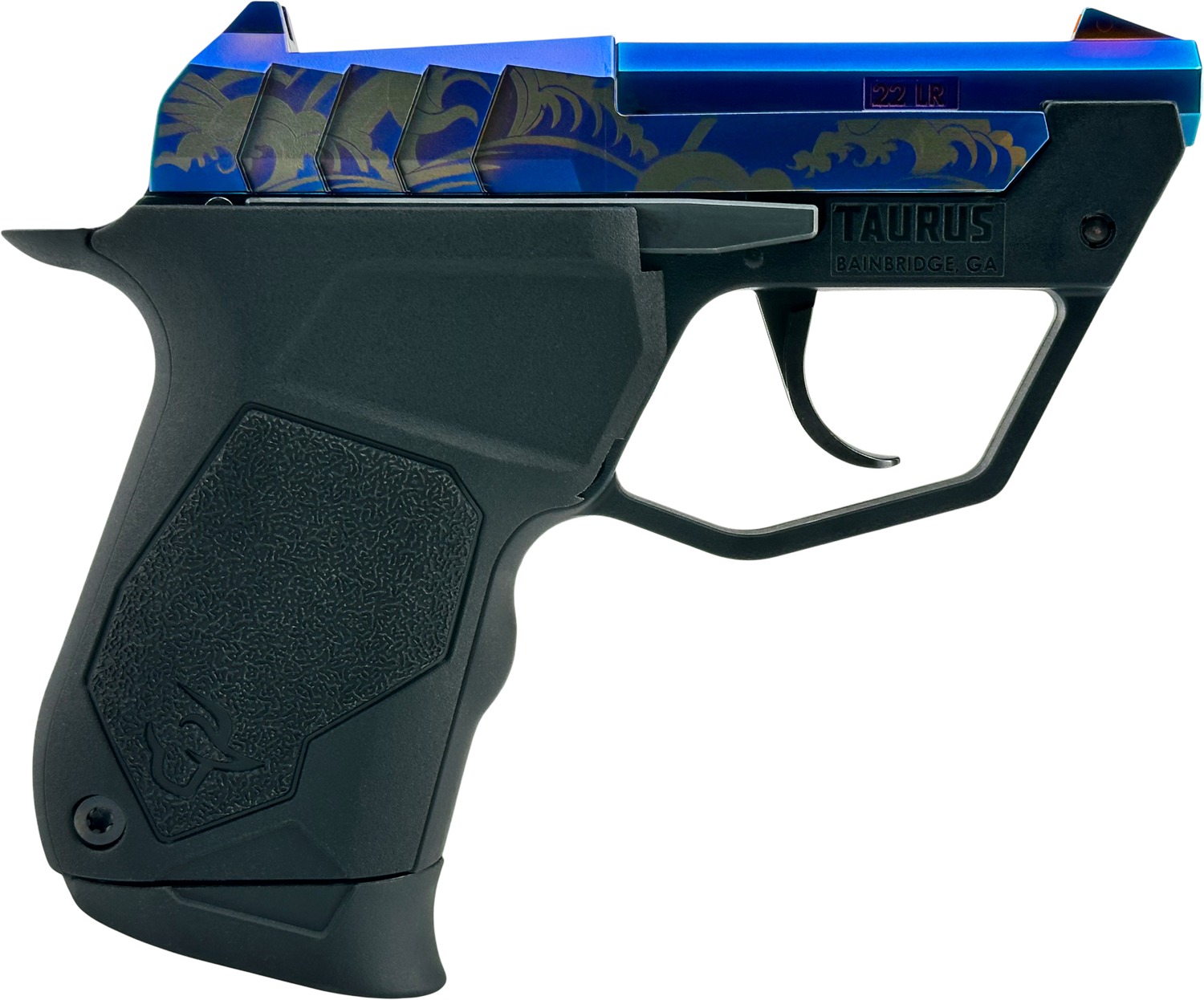 Taurus 22 Tuc Blue Waves Handgun .22 LR 9rd Magazine 2.5" Barrel Blue PVD