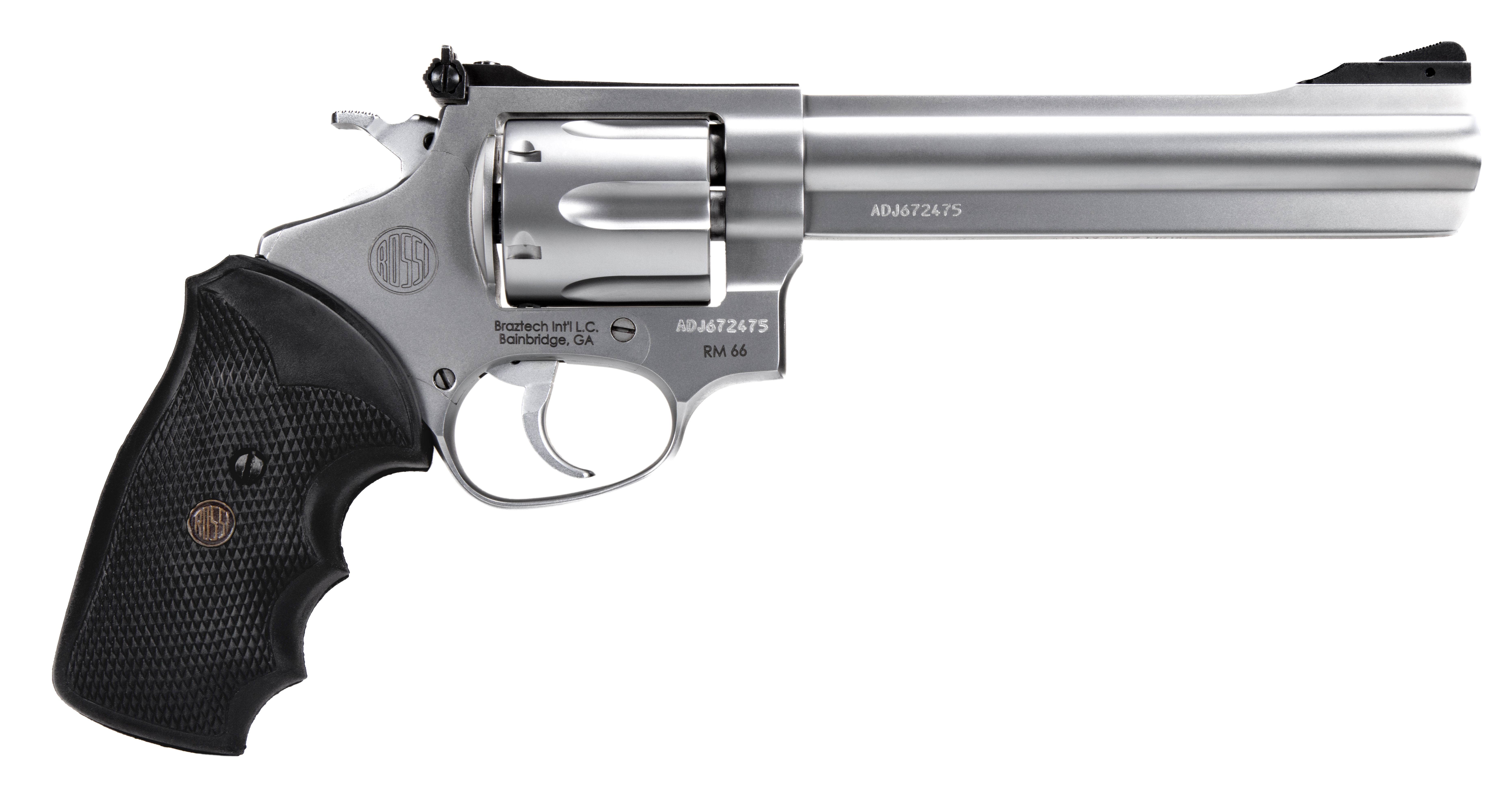 Taurus InternationalInc - Rossi Rossi RM66 Handgun .357 Magazine 6rd Capacity 6" Barrel Stainless Steel Gloss Finish