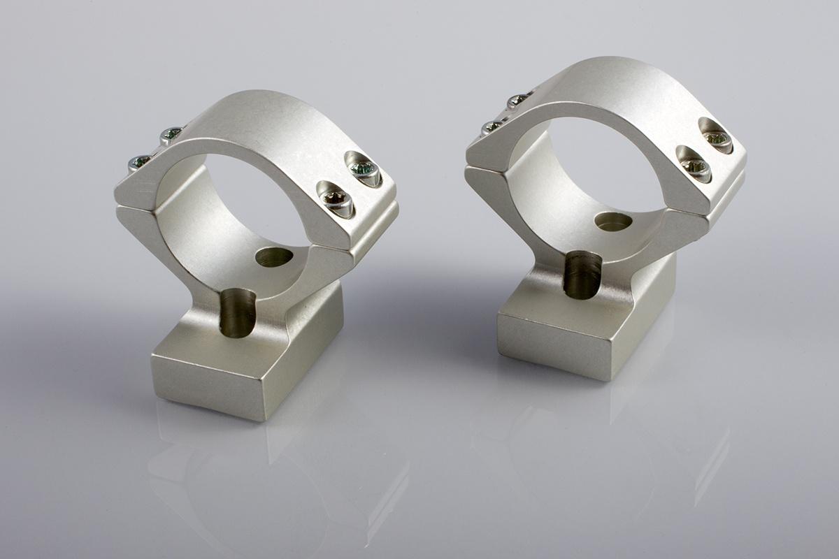 Talley Mounting Systems Talley Lightweight Alloy Mount Combo - Silver 1" - High Savage w/Accutrigger Stevens 200
