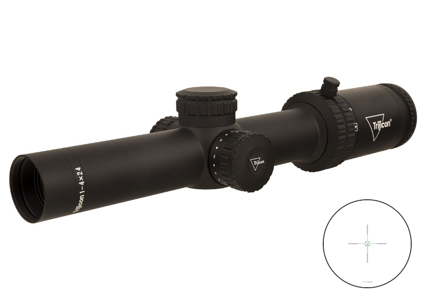 TrijiconInc. Trijicon Credo 1-4x24 (SFP) 30mm Rifle Scope w/Green BDC Segmented Circle Low Capped