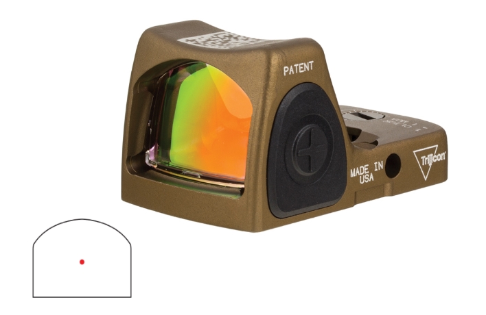 TrijiconInc. Trijicon RMR HRS Type 2 Red Dot Sight 3.25 MOA Red Dot Coyote Brown