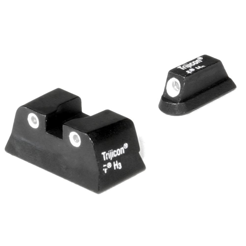 TrijiconInc. Trijicon Bright & Tough Night Sight Set White Front& Rear with Green Lamps
