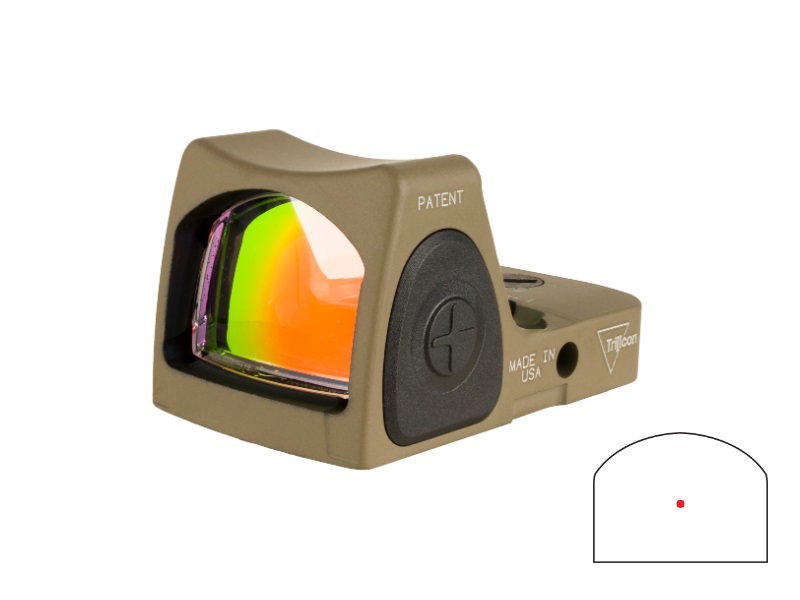 Trijicon RMR Type 2 Red Dot Sight 3.25 MOA Red Dot Illuminated FDE