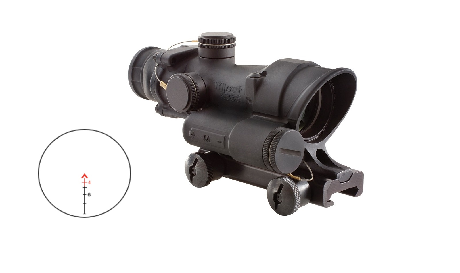 TrijiconInc. Trijicon 4x32mm ACOG LED Battery Illuminated Red LED .223 Chevron Reticle w TA51 Mount