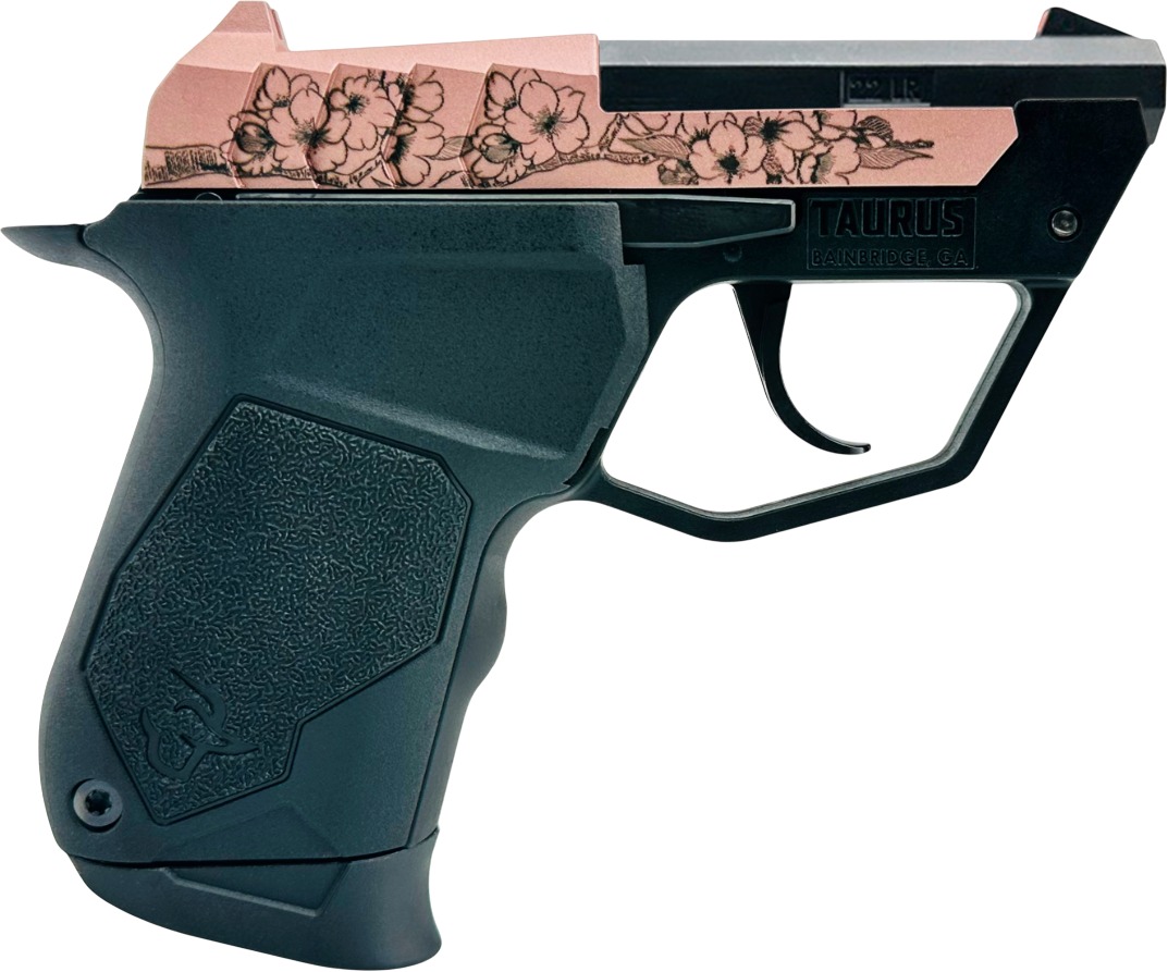 Taurus International Inc. Taurus 22 TUC Handgun .22 LR 9rd Magazine 2.5" Barrel Black/Cherry Blossom PVD