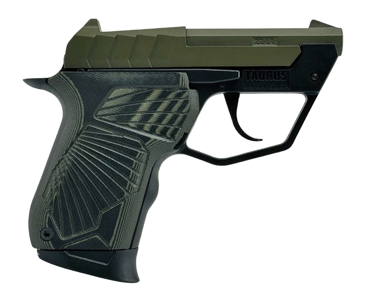Taurus International Inc. Taurus 22TUC Handgun .22 LR 9rd Magazine 2.5" Barrel OD Green VZ Grips