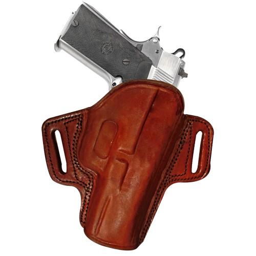 Tagua Gun Leather Tagua Open Top Belt Hlstr Brn Right Hand S&w L Frame 4"