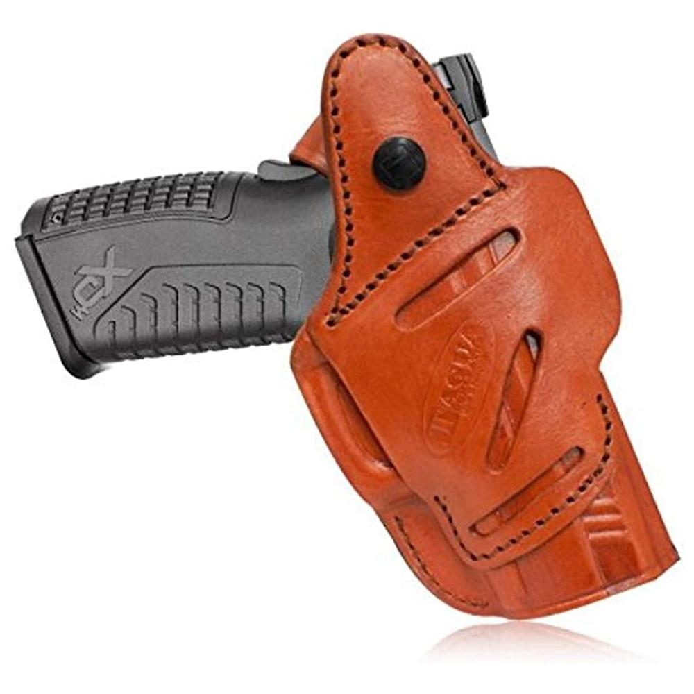 Tagua Gun Leather Tagua Leather 4in1 IWB Holster with Snap for S&W J Frame Brown Right Hand
