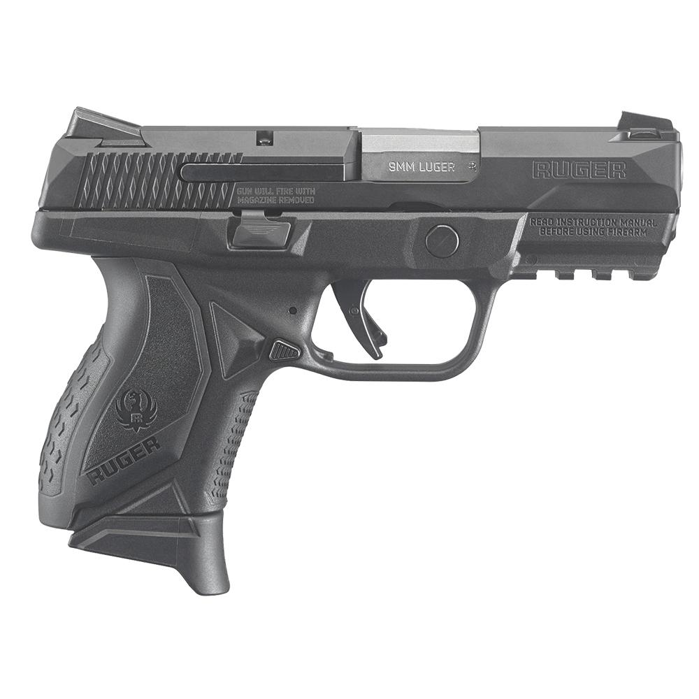 Sturm Ruger & Co Ruger American Compact Handgun 9mm Luger 17rd Magazine 3.55" Barrel Black