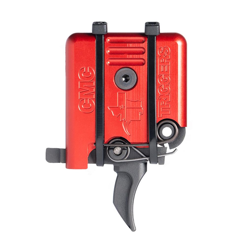 CMC Triggers CMC AR-15/10 Single Stage Component Trigger Curved 3.5 lb Small Pin Red