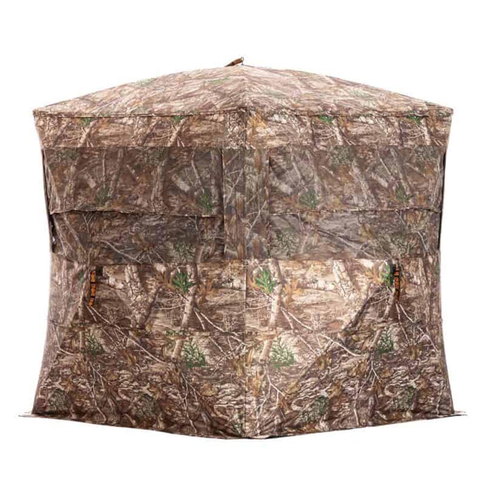 Rhino Blinds Rhino Blind RB24 RTE 3 Man | 5 Hub Most Durable Fabric Realtree Edge 600D