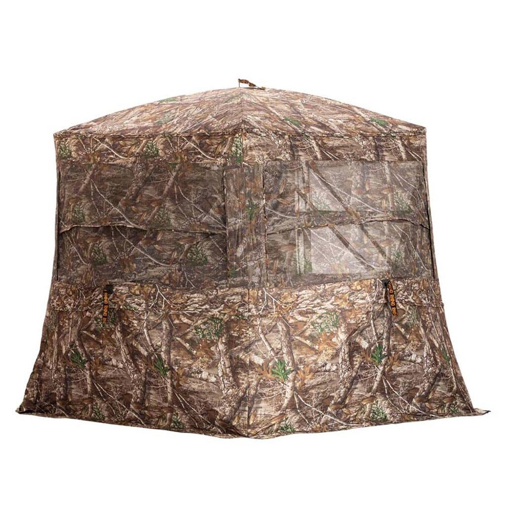 Rhino Blinds Rhino Low Hub Pro FD RTE-Low Hub Design W/Full Door 600D Realtree Edge