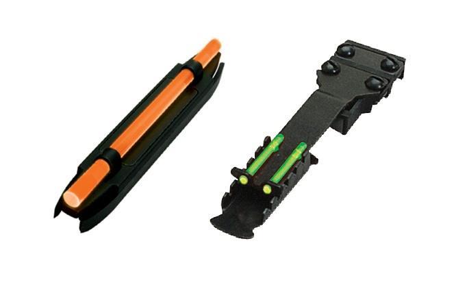 North Pass Ltd. Hiviz HiViz C-Series Magnetic Turkey/Deer Sight Set Green/Orange Front Green Rear Narrow Model