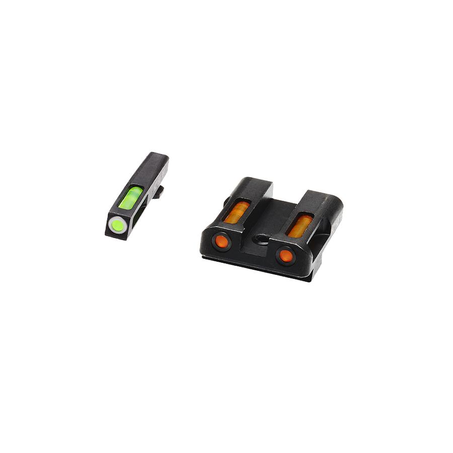 North Pass Ltd. Hiviz HiViz LiteWave H3 sight orange/Green Litepipes w/White front ring Glock models chambered