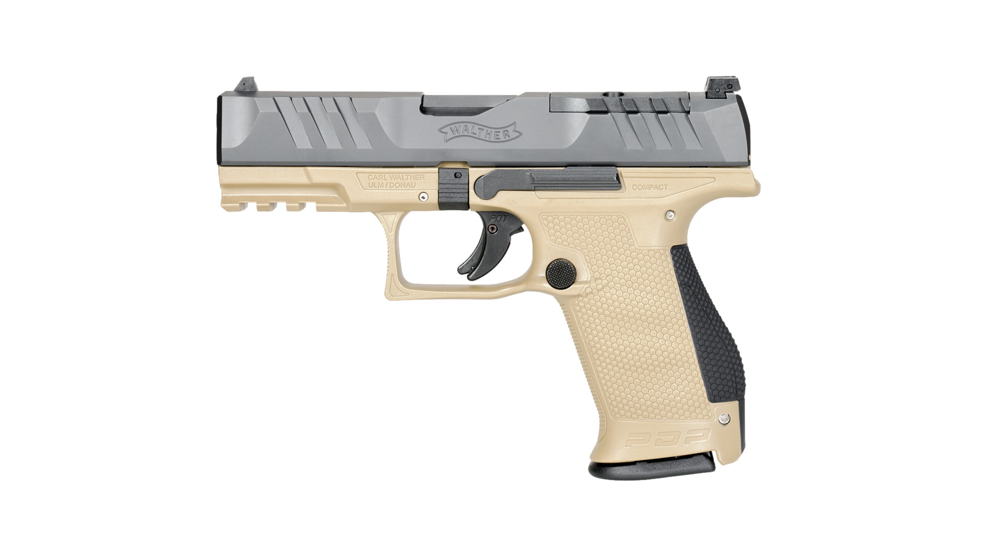 Walther Arms Walther Pdp 9mm Cpt 4" Black/tan Or 15+1 Semi-Auto Pistol