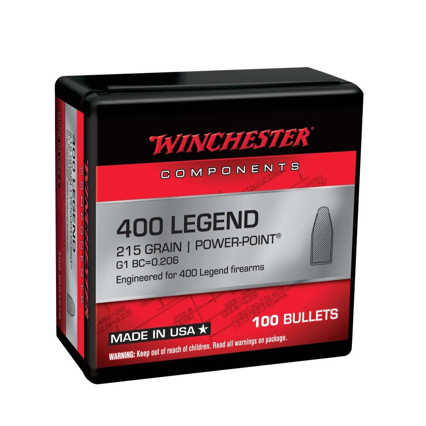 Winchester Bulk Components Winchester Rifle Bullets 400 Legend POWERPOINT 215 GR 100/ct