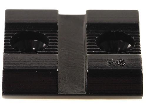 Weaver Standard Top Mount Aluminum Scope Base - Gloss Black - #28 - FRONT/REAR Scope Base