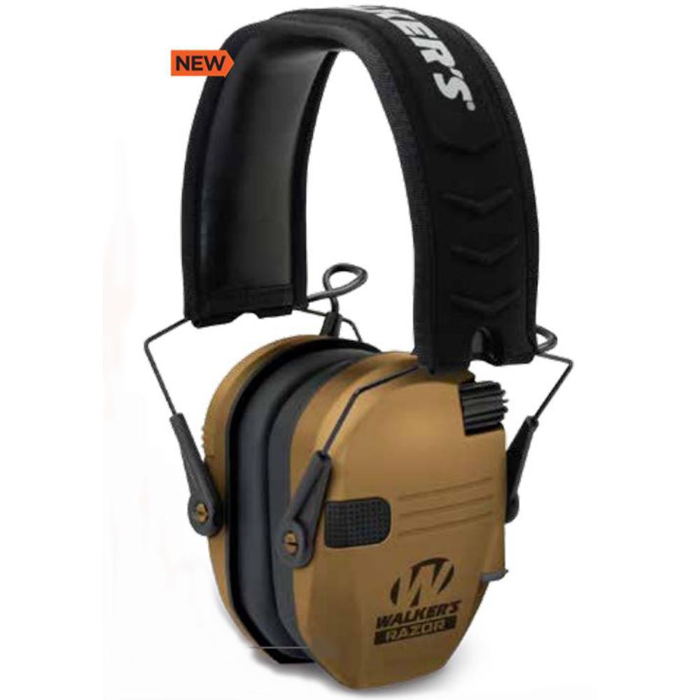 Walkers Game Ear Walkers Razor Slim Electronic Muff 23dB Battle Brown