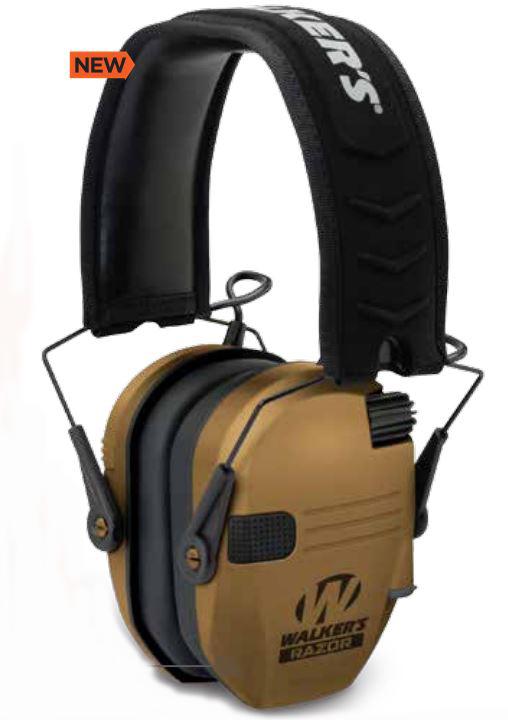 Walkers Game Ear Walkers Razor Slim Patriot Electronic Muff 23NRR Battle Brown