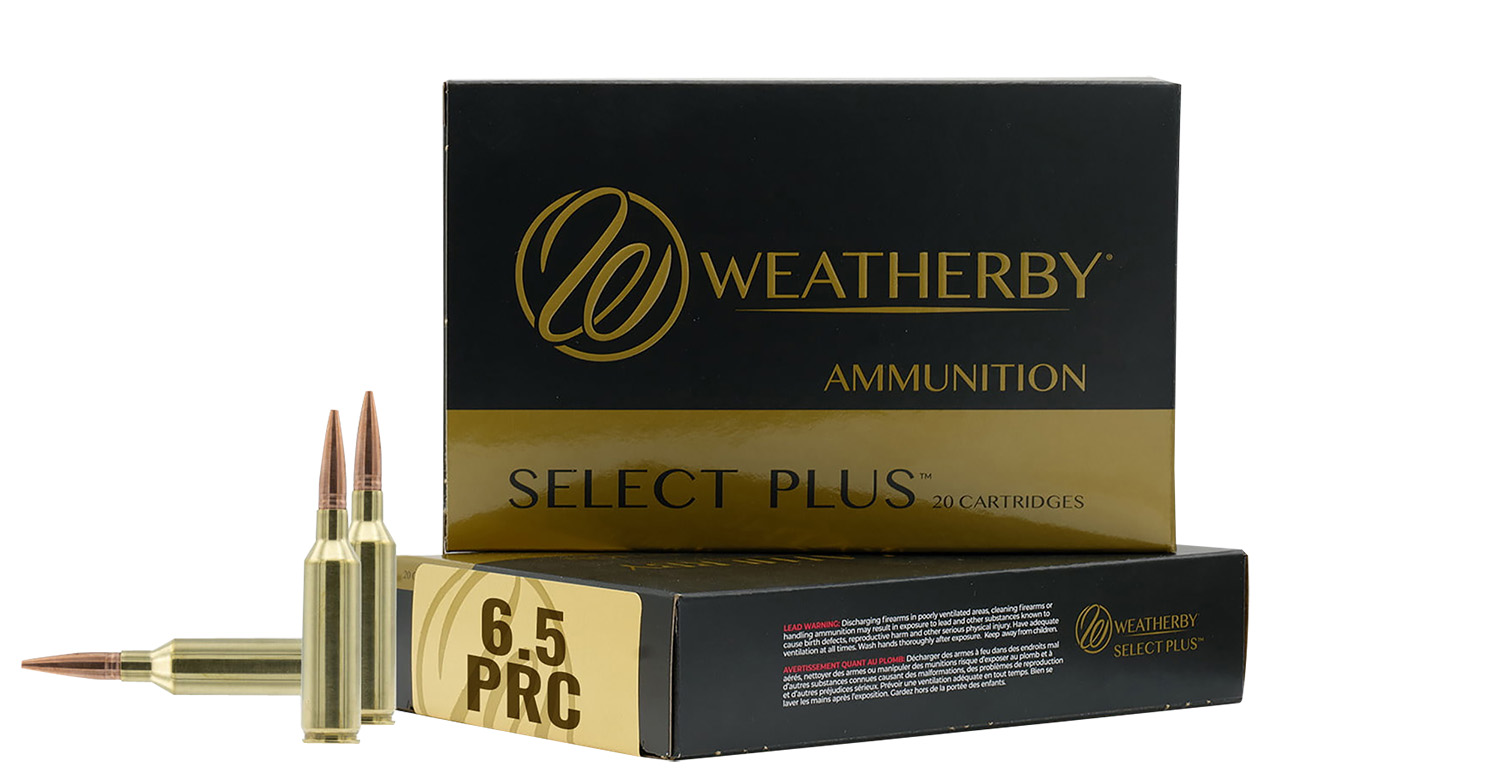 Weatherby Ammunition Weatherby Select Plus Rifle Ammunition 6.5 PRC 156gr Elite Hunter 2850 fps 20/ct